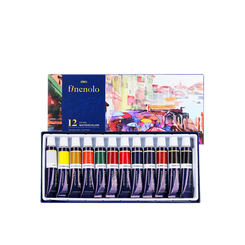 Deli Χρώμα Ακουαρέλας 12X12Ml Finenolo