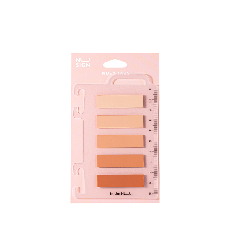 Σελιδοδείκτες Film Bopp Pink 44x12mm 5x20 Φύλλα Nusign Deli 