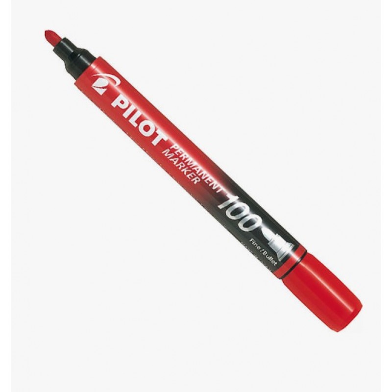 Ανεξίτηλος Μαρκαδόρος Κόκκινο 1mm 100 Pilot 