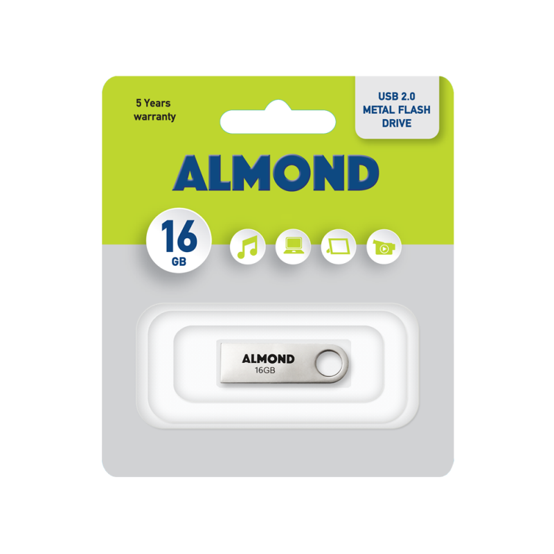 Usb Flash Drive 2.0 16Gb Μεταλλικό Mini Almond