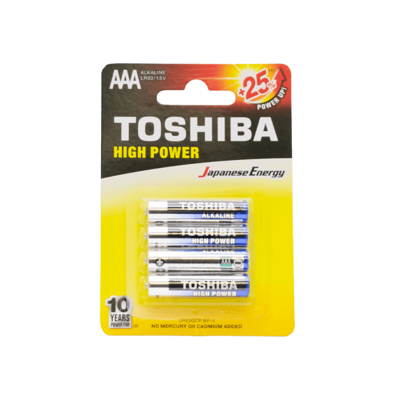 Μπαταρία Toshiba Lr03 / 1 . 5V Aaa Αλκαλική Blister 4 Τεμάχια