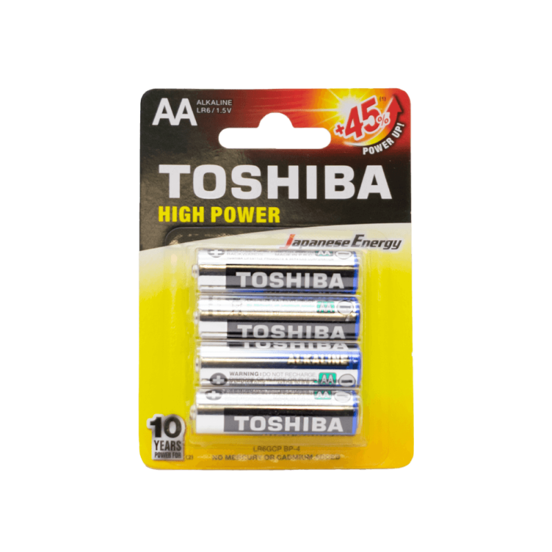 Μπαταρία Toshiba Lr6 / 1 . 5V Aa Αλκαλική Blister 4 Τεμάχια