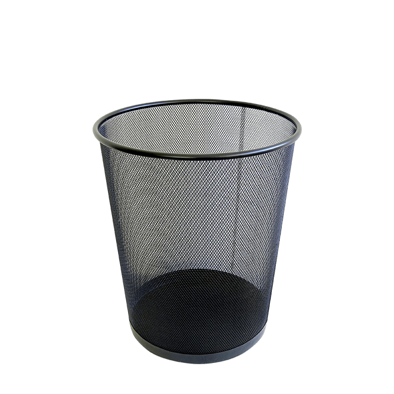 Metron Καλάθι Άχρηστων Μεταλλικό Φ29 . 5X35Cm 19 . 5Lt Μαύρο