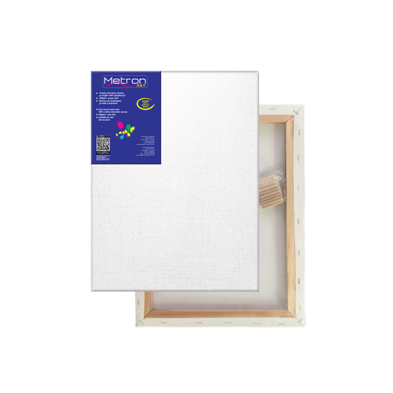 Metron Art Τελάρο Μουσαμάς Βαμβακερό Απλό 50X60Cm