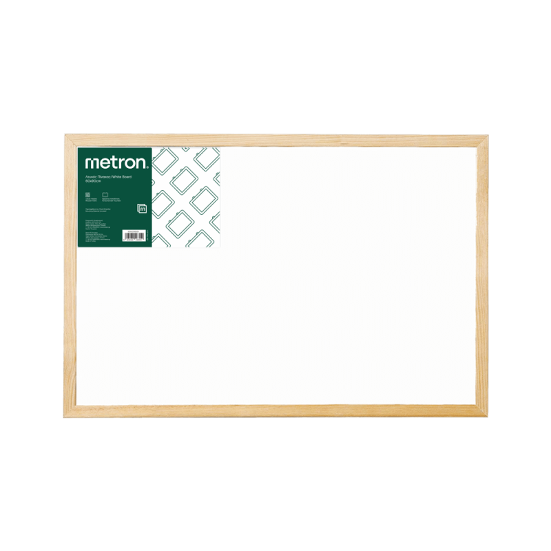 Ασπροπίνακας Με Ξύλινο Πλαίσιο 60x90Εκ Metron 