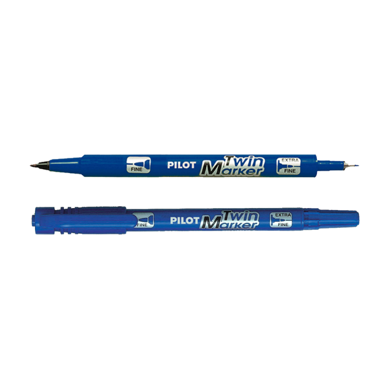 Pilot Μαρκαδόρος Ανεξίτηλος Twin Marker Μπλε 10 Τεμάχια