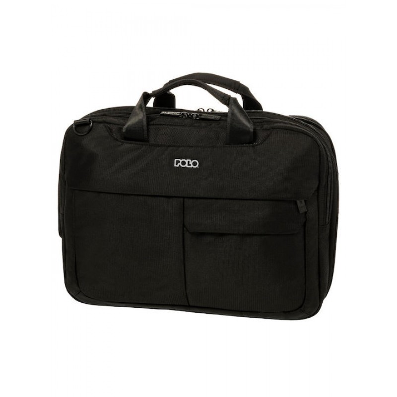 Τσάντα Ώμου / Χειρός για Laptop 15.4" σε Μαύρο χρώμα Polo Skills