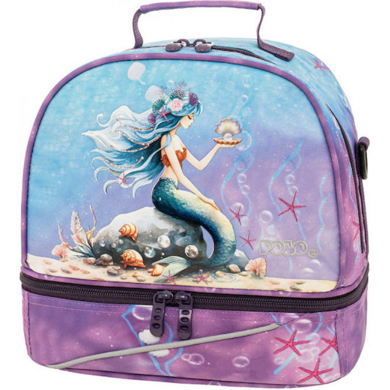 Σχολική Ισοθερμική Θήκη Φαγητού 6lt Μωβ 26x15x24cm Polo