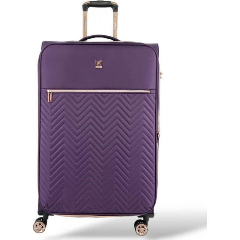 Βαλίτσα Μεγάλη Υφασμάτινη 78x48x31/36cm Diplomat Monaco Zc9001-l Μωβ
