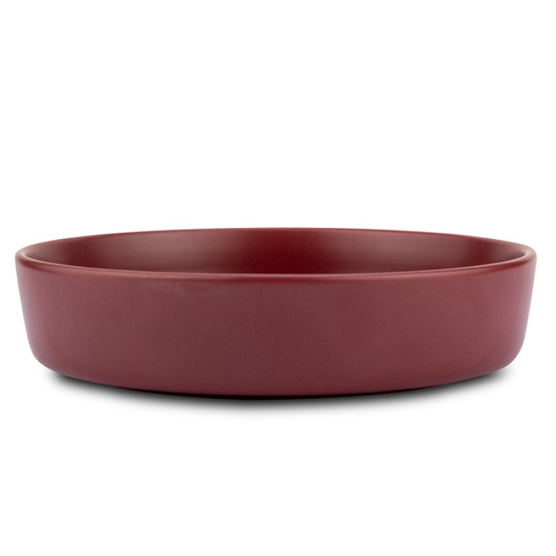 Πιάτο Σούπας Stoneware "Soho" Μπορντώ 21.5Εκ Nava