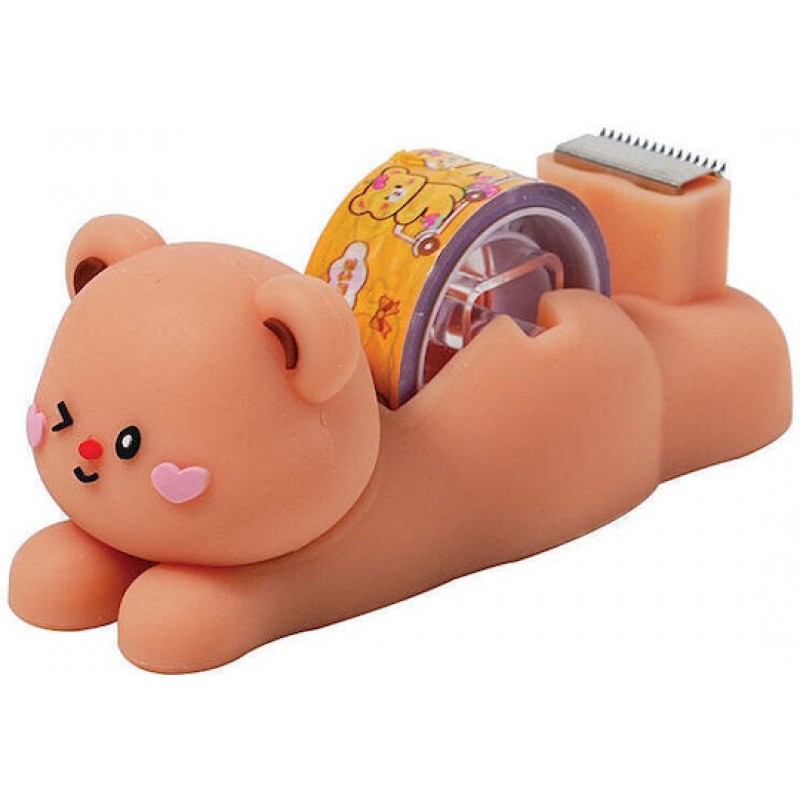 Βάση Κολλητικής Ταινίας Happy Life Orange Bear 1.8εκ X 10m Gim 