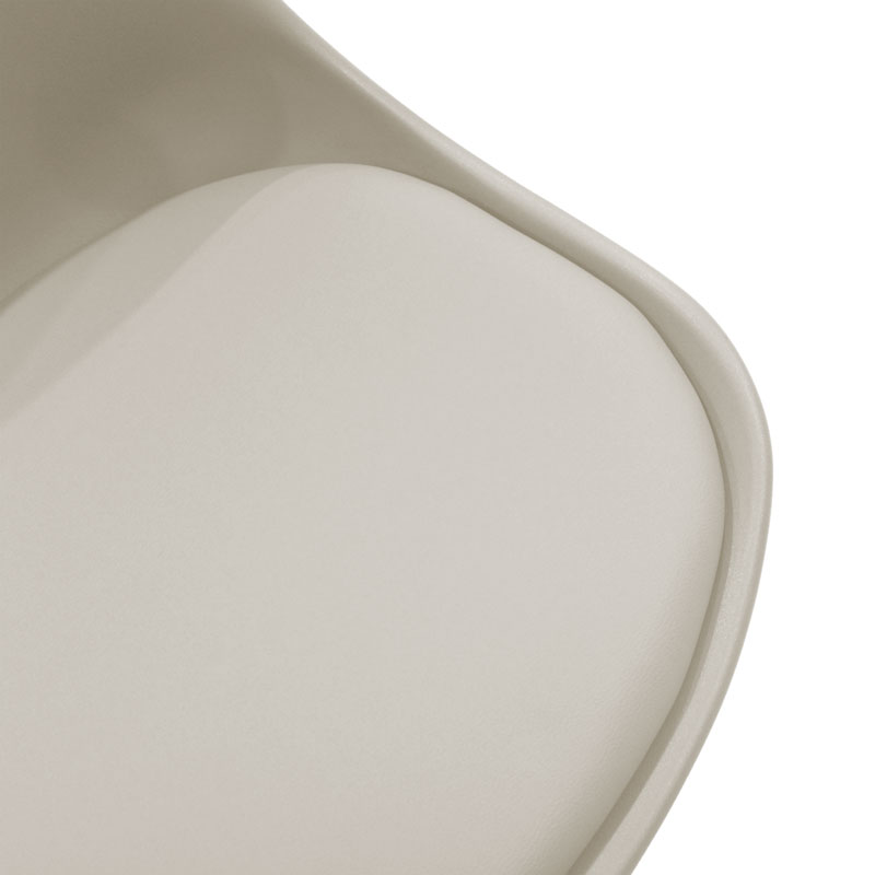 Καρέκλα Gaston PP-PU Γκρι - Φυσικό Πόδι 53.5x48.5x83εκ Pakoworld 