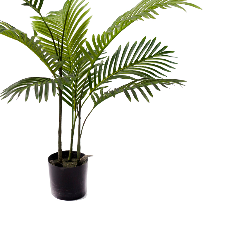 Διακοσμητικό Τεχνητό Φυτό Areca σε Γλάστρα Inart Πράσινο pp Υ80εκ