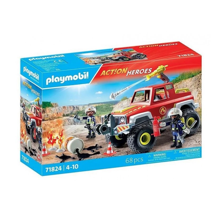 Action Heroes Πυροσβεστικό Όχημα 4x4 Για 4-10 Ετών Playmobil 