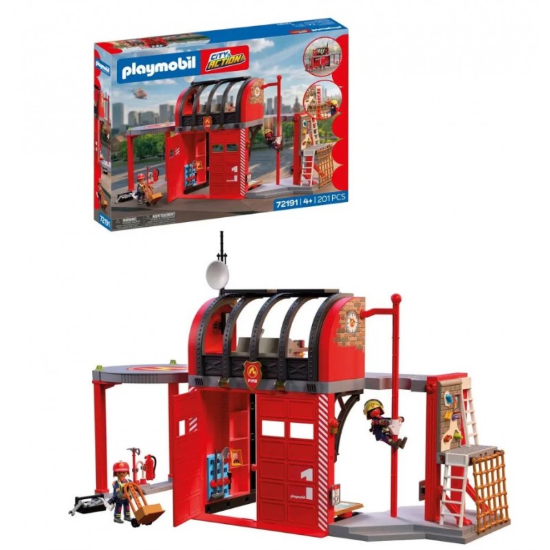 City Action Πυροσβεστικός Σταθμός Για 4 Ετών Playmobil 