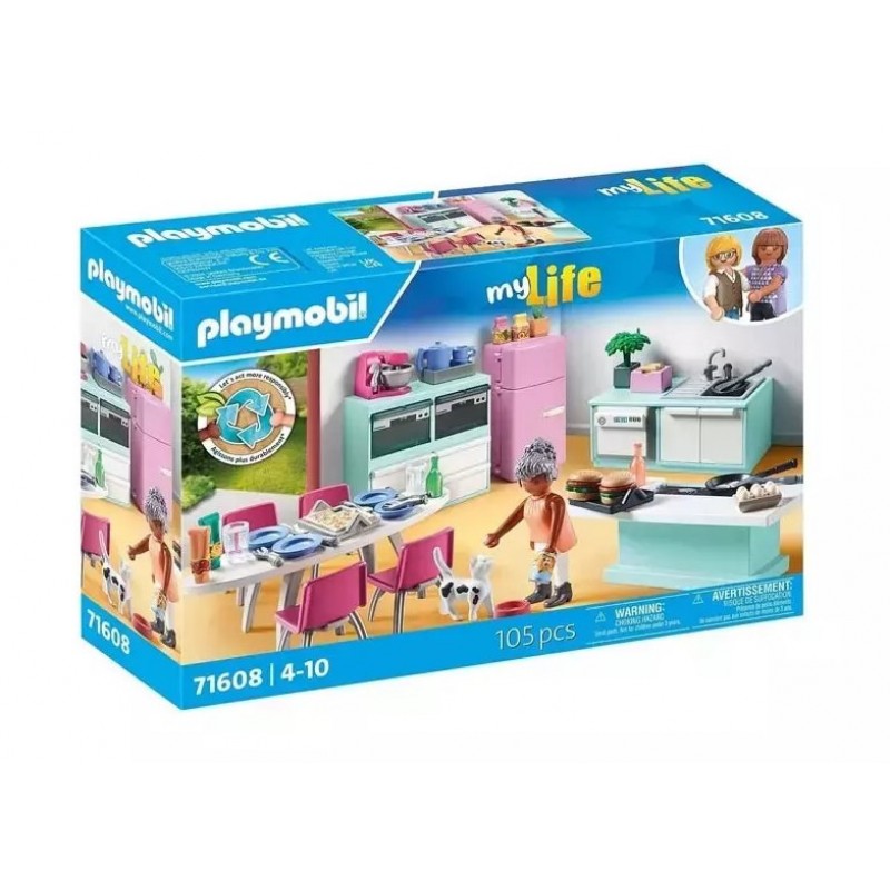 MyLife Μοντέρνα Κουζίνα Με Τραπεζαρία Για 4-10 Ετών Playmobil 