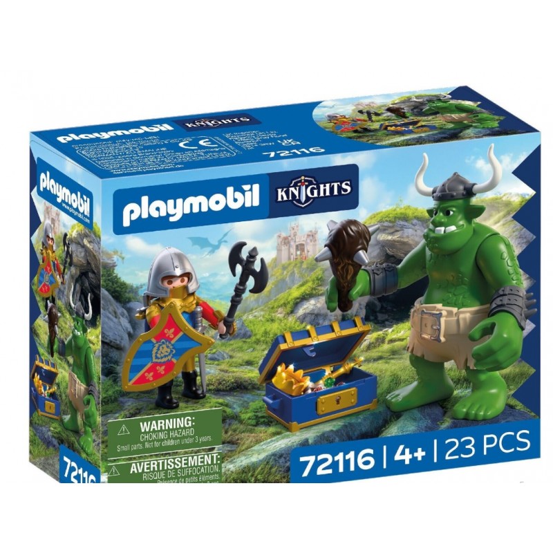 Knights Λεοντόκαρδος Ιππότης Και Τρολ με Θησαυρό Για 4 Ετών Playmobil 