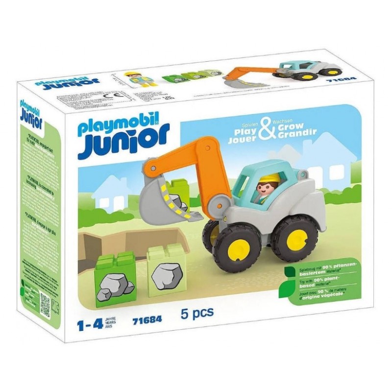 Junior Φορτωτής Εκσκαφέας Για 1-4 Ετών Playmobil 