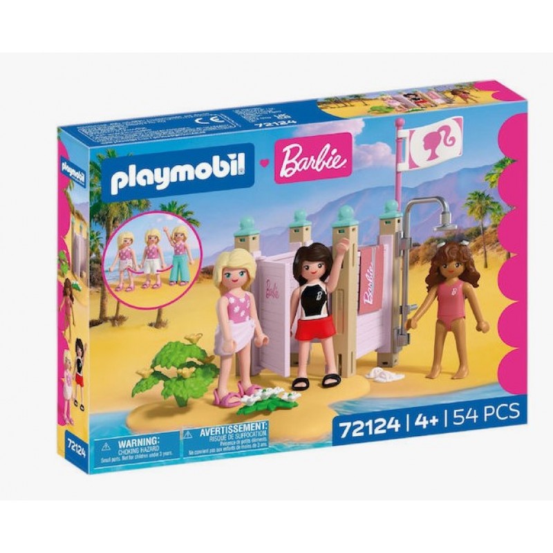 Barbie Ντουζ Και Αλλαξιέρα Παραλίας Για 4 Ετών Playmobil 