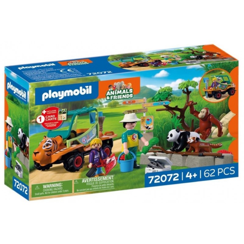 Animals & Friends Φροντιστής Ζώων Πάρκου Με Όχημα Για 4 Ετών Playmobil 