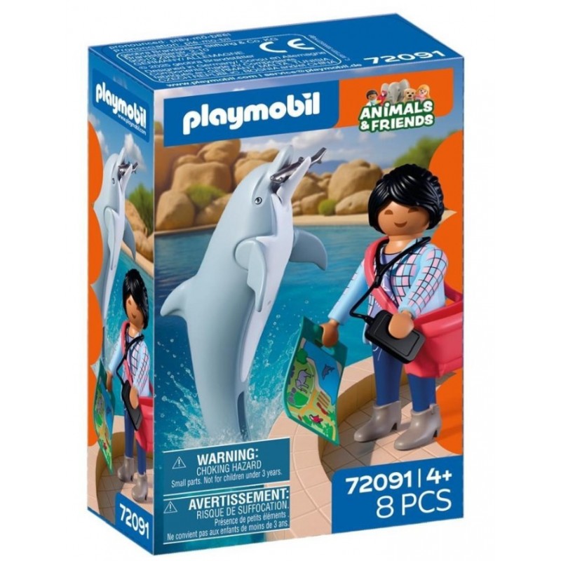 Animals & Friends Δελφίνι Και Επισκέπτης Πάρκου Για 4 Ετών Playmobil 