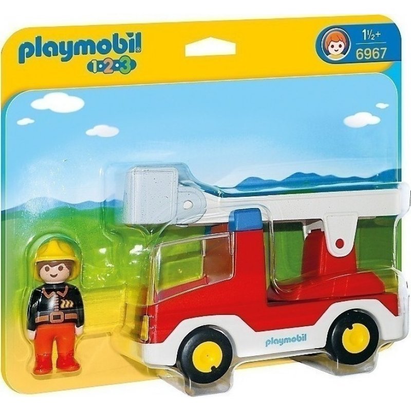 Πυροσβέστης Με Κλιμακοφόρο Όχημα 6967 Playmobil