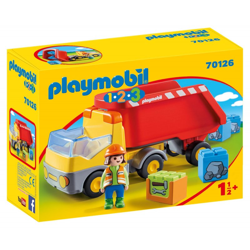 Ανατρεπόμενο Φορτηγό Με Εργάτη 70126 Playmobil