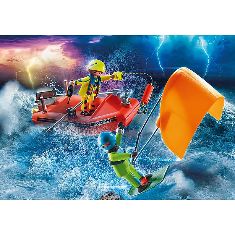 Επιχείρηση Διάσωσης Kitesurfer Με Σκάφος 70144 Playmobil