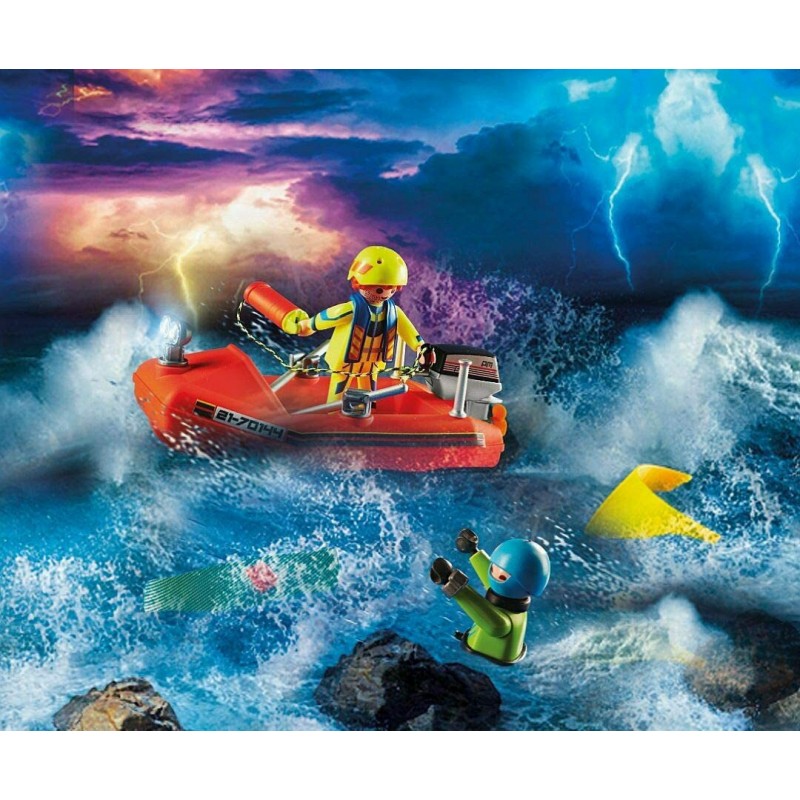 Επιχείρηση Διάσωσης Kitesurfer Με Σκάφος 70144 Playmobil