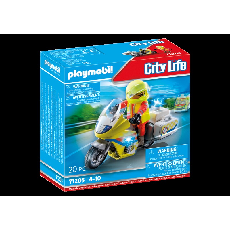 Διασώστης Με Μοτοσικλέτα 71205 Playmobil