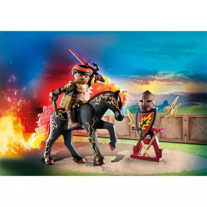 Burnham Raiders Ιππότης Και Άλογο Της Φωτιάς 71213 Playmobil