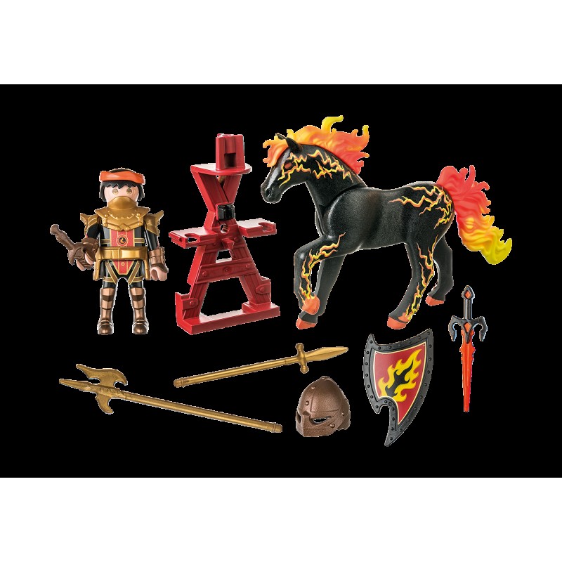 Burnham Raiders Ιππότης Και Άλογο Της Φωτιάς 71213 Playmobil