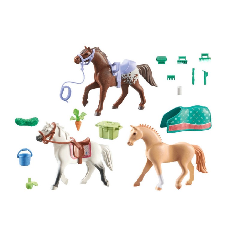 Τρία Άλογα Με Αξεσουάρ 71356 Playmobil