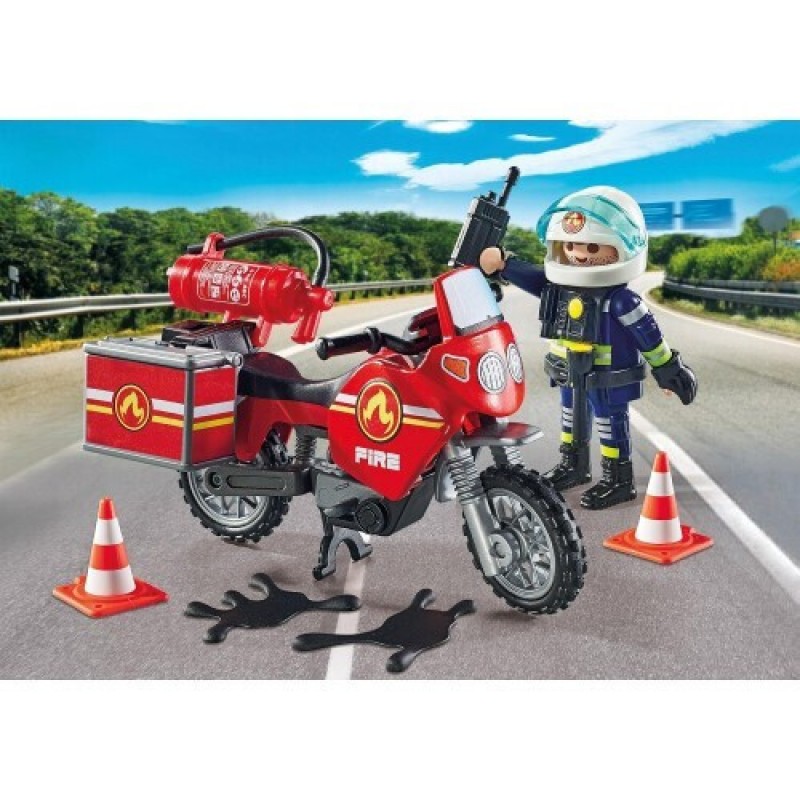 Πυροσβέστης Με Μοτοσικλέτα 71466 Playmobil