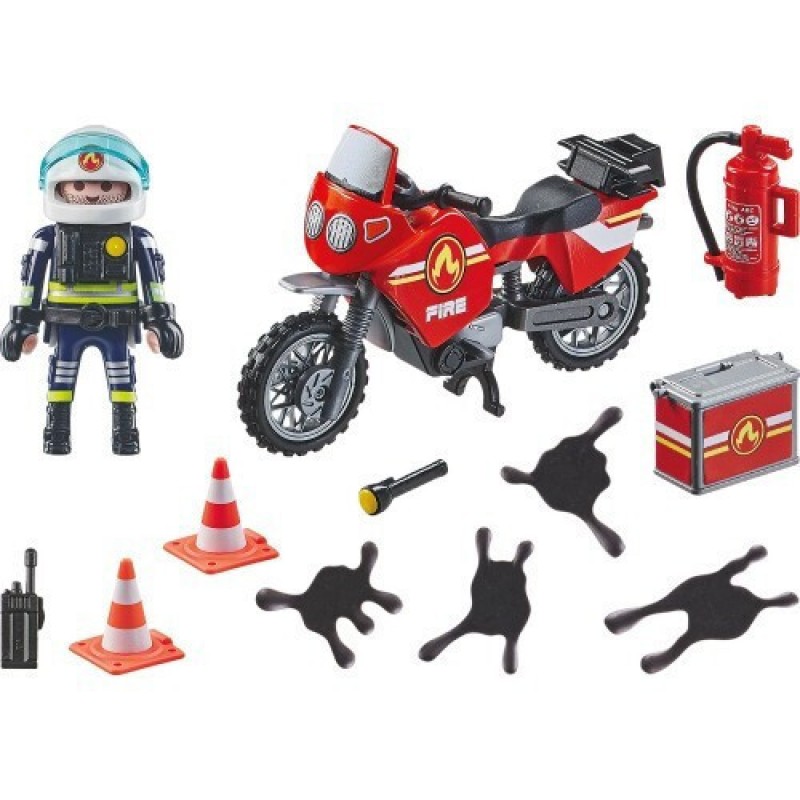 Πυροσβέστης Με Μοτοσικλέτα 71466 Playmobil