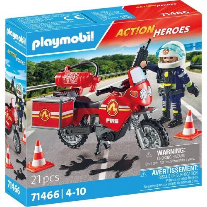 Πυροσβέστης Με Μοτοσικλέτα 71466 Playmobil