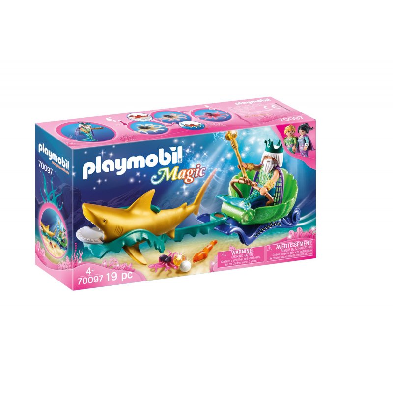 Βασιλιάς Της Θάλασσας Με Άμαξα Καρχαρία 70097 Playmobil