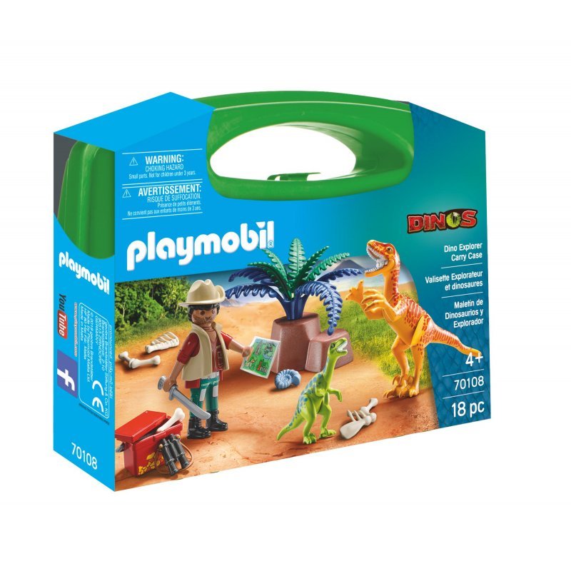 Maxi Βαλιτσάκι Εξερευνητής και δεινόσαυροι 70108 Playmobil