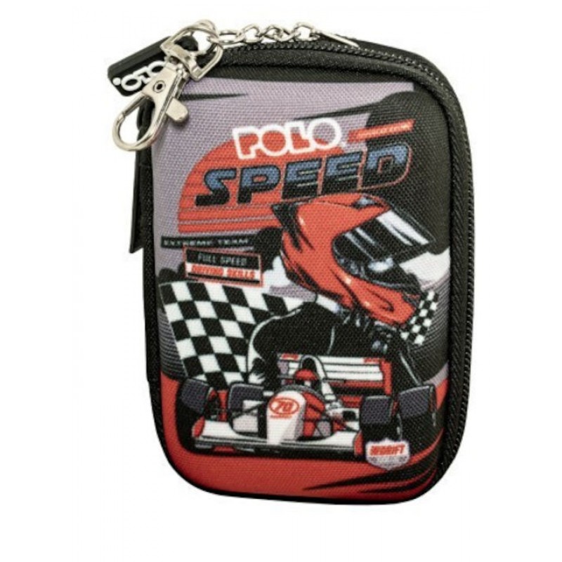 Κλειδοθήκη-πορτοφόλι Clip & Zip Mini Μαύρο Γκρι 9-27-006-8472 Polo 