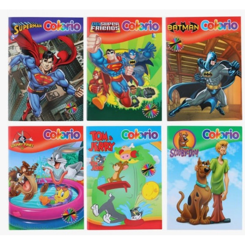 Βιβλίο ζωγραφικής Colorio Looney Tunes & Super Ήρωες Σε 6 Σχεδια 1Τμχ|Pyramida