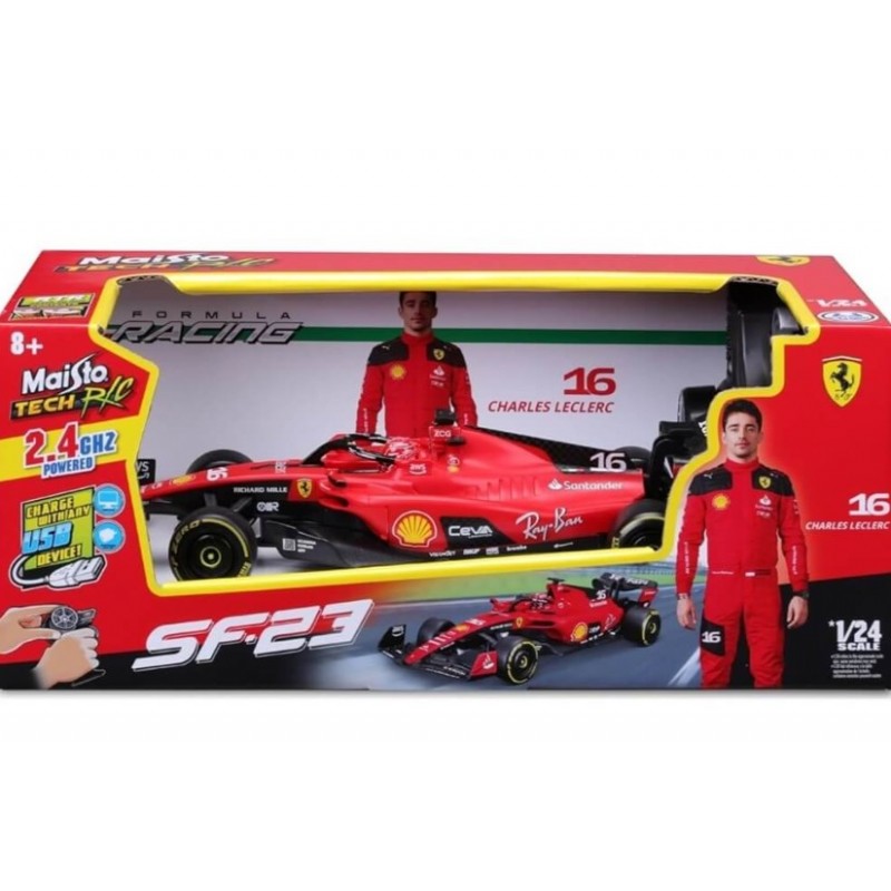 Τηλεκατευθυνόμενο Αυτοκίνητο Ferrari SF-23 2023 Leclerc 1:24 Maisto 