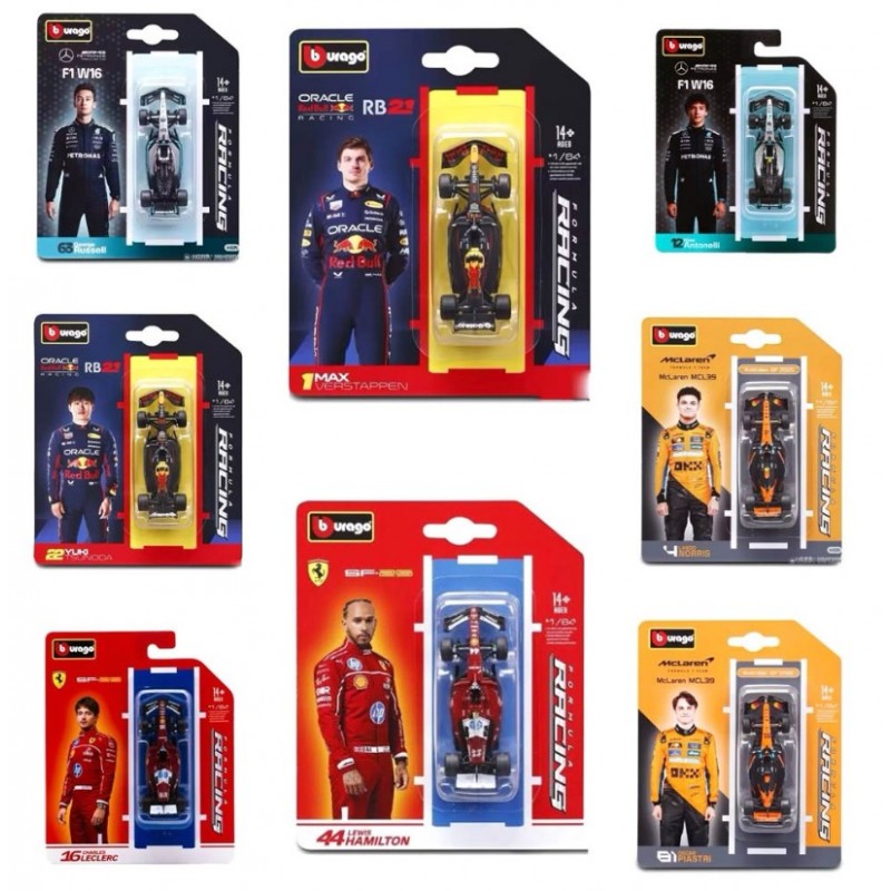 Formula 1 Racing 1/64 Σε Διάφορα Σχέδια 1Τμχ Bburago 