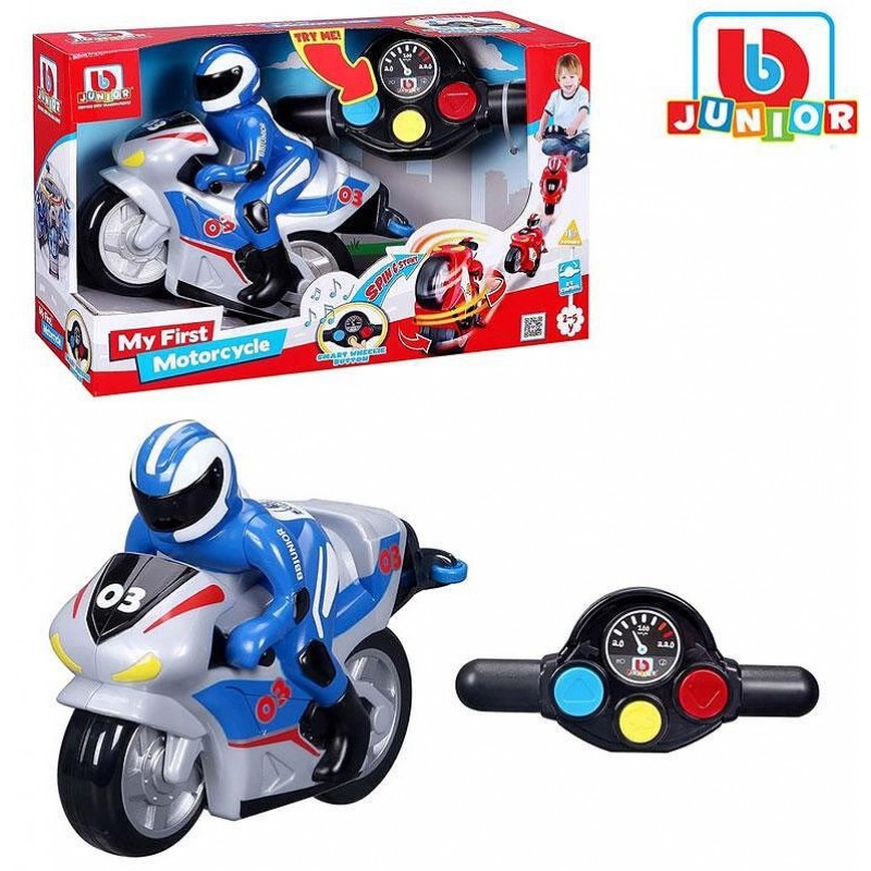 My First RC Motorcycle ΜπλεΤηλεκατευθυνόμενο Μοτοσυκλέτα BB Junior 