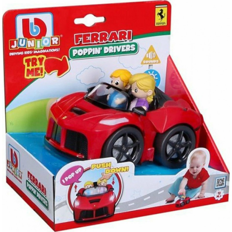 Αυτοκινητάκι Junior Ferrari Poppin Drivers Με Φως Burago