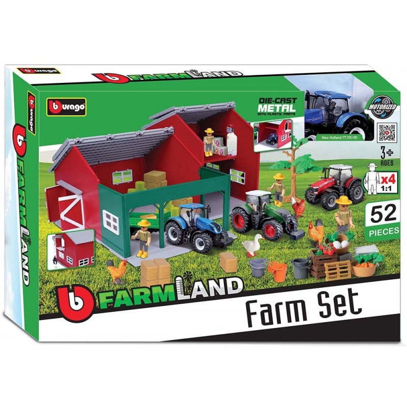 Φάρμα Farmland Barn & Tractor Play Set Burago