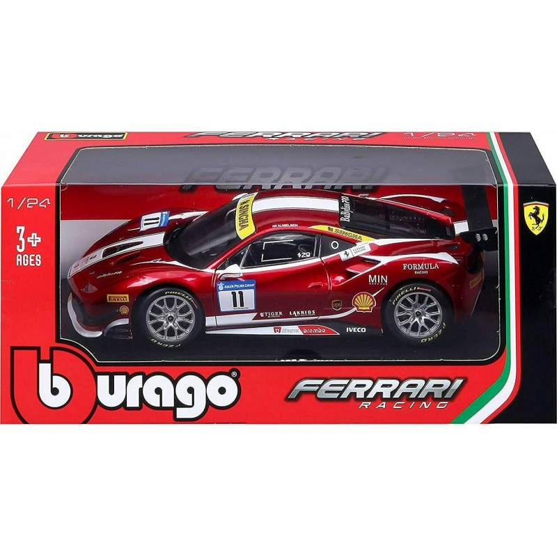 Αυτοκινητάκι Μεταλλικό 1/24 Ferrari Racing 488 Challenge Burago