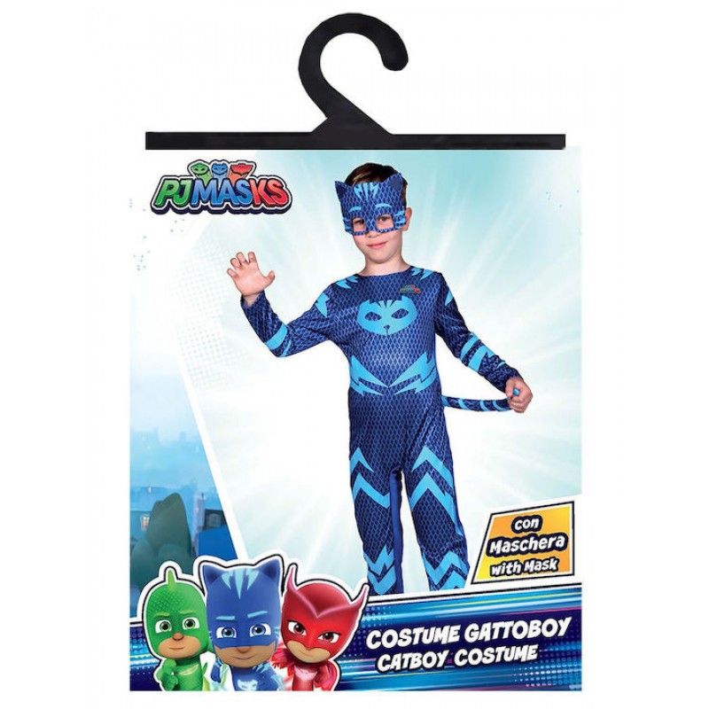 Αποκριάτικη Στολή Παιδική Pj Mask Cat Boy Μπλε 11785