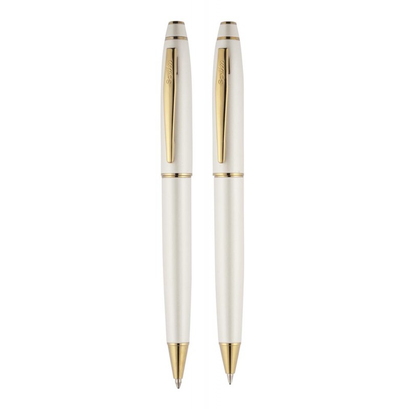 Σετ Δώρου Noble 35 Διπλό ( Fountain Pen + Ball Point ) Χρυσό/Χρωμέ Σε Premium Box Sc-54397 Scrikss