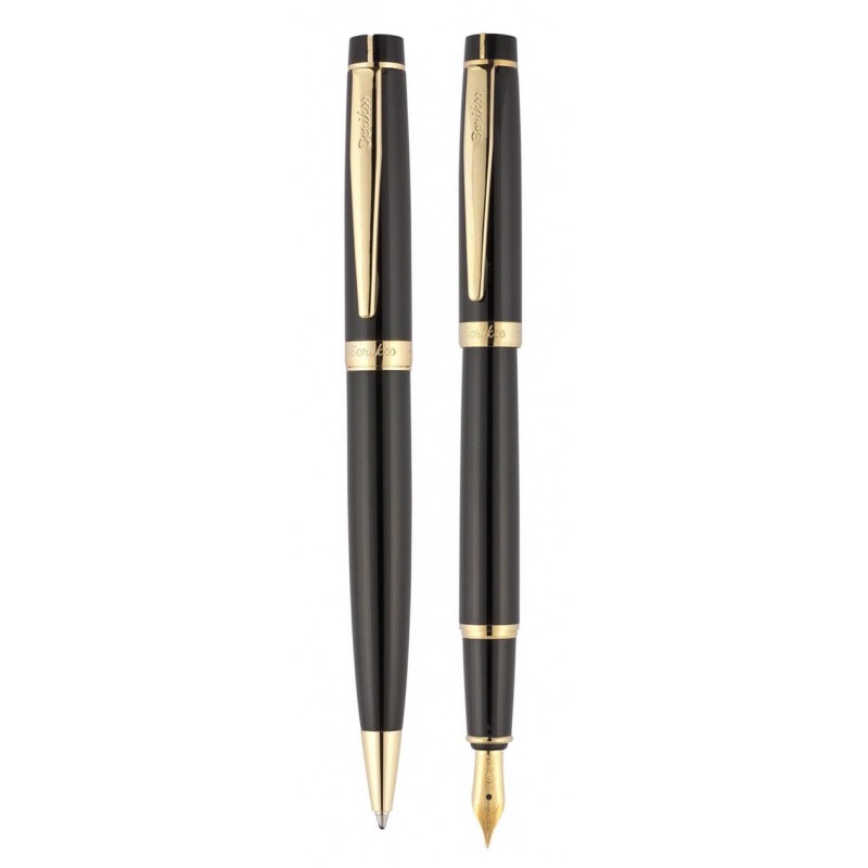 Σετ Δώρου Honour 38 Διπλό ( Fountain Pen + Ball Point ) Μαύρο/Χρυσό Σε Premium Box Sc-62521 Scrikss