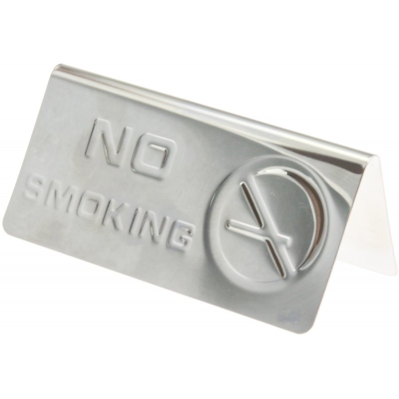 Ταμπελάκι Ανοξείδωτο "No Smoking" 12εκ